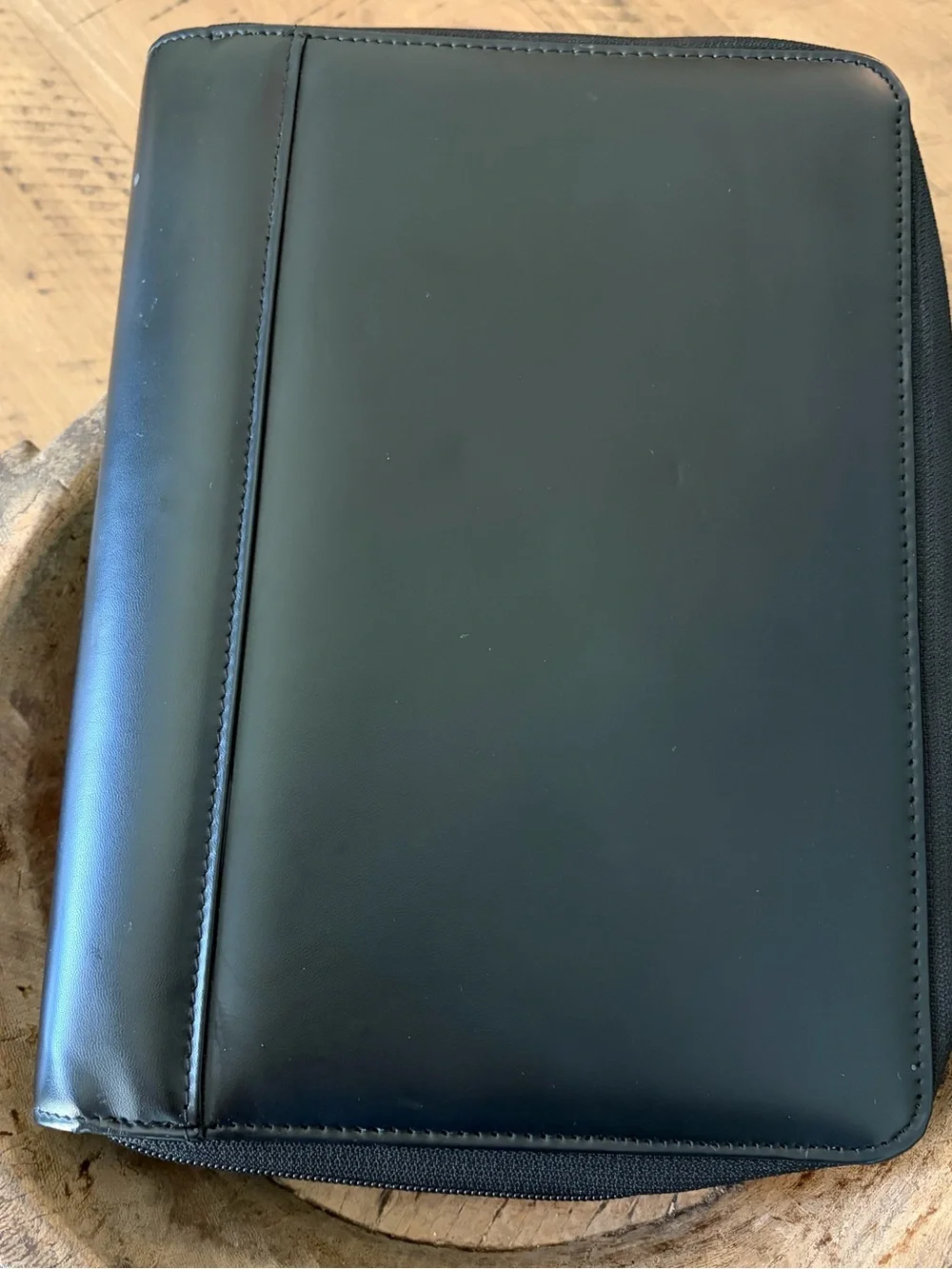VTG Franklin Covey Black Leather Zippered 365 7 Ring Planner Amazing Condition